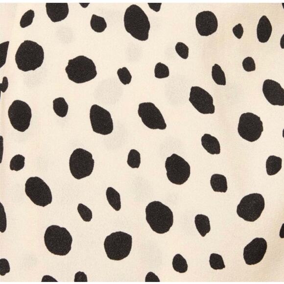 Reformation Top 2 Reign Top Ink Blot Print Sweetheart Neckline Polka Dot Bustier - Picture 5 of 15